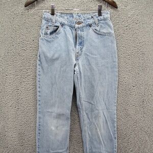 Vintage Levi's 505 Jeans 27x28 Orange Tab 90s Made in USA Student Tag Distressed